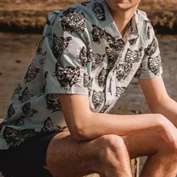 Volcom OBX Save John B Camp Shirt New Netflix Outer Banks M Have a good time Men